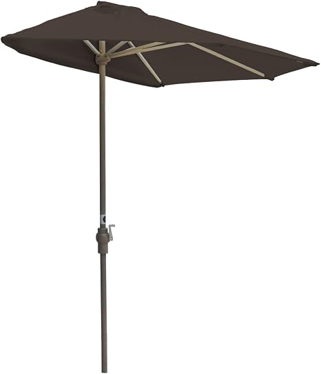 Amazon Com Blue Star Group Off The Wall Brella Olefin Half Umbrella 7 5 Width Chocolate Patio Umbrellas Garden Outdoor