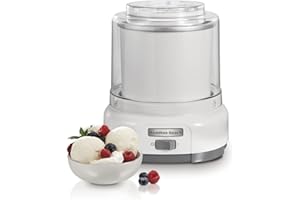 Hamilton Beach Electric Automatic Ice Cream Maker, Frozen Yogurt, Sorbet, Custard 1.5 Quart, White (68880)