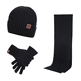 YULOONG Winter Beanie Hat Scarf Touch Screen