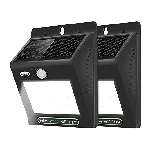 Solar Motion Sensor Lights,Outdoor Wireless Waterproof Super Bright with Guide Light Fast Charging 12 LED Security Wall Light For Patio,Deck,Yard,Garage(2 Pack)