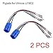 NOT FIT U19D1, 19mm Pigtail, Wire Connector, Socket Plug for U19C1, U19C2 Push Button Switch (Pack of 2)