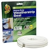 Duck Brand Heavy-Duty Self Adhesive Weatherstrip Seal for Medium Gap, White, 3/8-Inch x 1/4-Inch x 17-Feet, 1 Seal, 282435