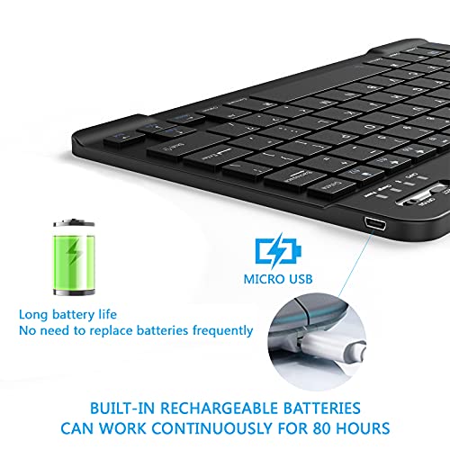 Protable Small Bluetooth Keyboard External Rechargeable Cordless