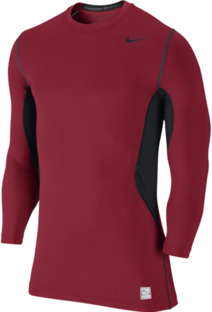 Nike Pro Combat Hyperwarm DriFit Max Mens camiseta Top, Rojo Amazon