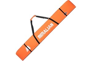 MERALIAN Padded Ski Bag,Waterproof Full Padded Single Ski Travel Bag with Adjustable Shoulder Strap.