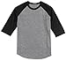 Sport Tek Raglan Jersey (T200) Heather Grey/Black, L