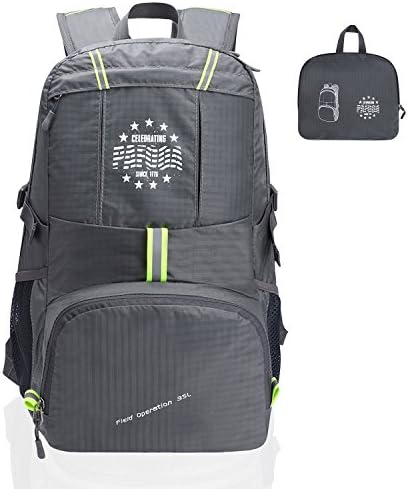 Lightweight Packable Durable Water Resistant Travel Hiking Backpack Daypack Foldable Outdoor Bag Large 35L