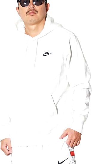 Amazon ナイキ プルオーバーパーカー メンズ 裏起毛 スウェット クラブフリースプルオーバーフーディー Bv2654 ホワイト L 並行輸入品 トレーナー パーカー 通販