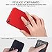 iPhone 7 Case, HUMIXX Ring and Kickstand 2-in-1 Cover Thin Sleek Fully Protective Matt Finish Hard Case (Red for iPhone 7)