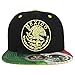 Trendy Apparel Shop Mexico Coat of Arms Golden Eagle Emblem Embroidered Snapback Cap - Black