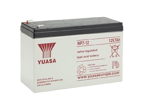 Yuasa - NP7-12 AGM S65-12V 7.0Ah - Sealed Lead Acid Rechargeable ...
