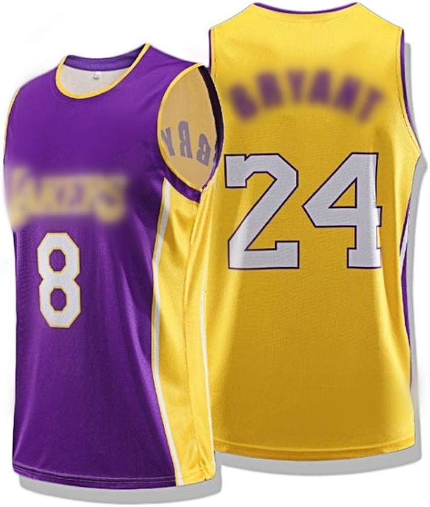 Men's Youth Basketball Jersey，LA Sleeveless Top Player Logo and Number
