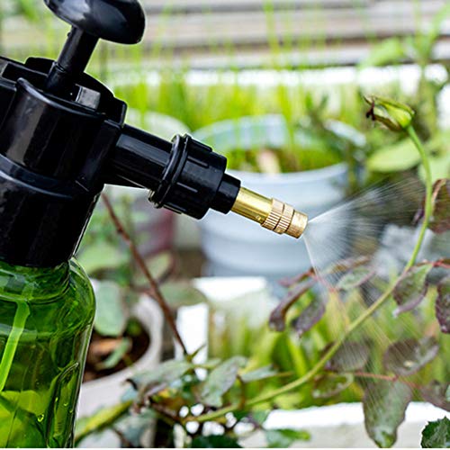 Empty Plastic Spray Bottle Pneumatic Sprinkler Copper Nozzle Refillable Trigger Sprayer Portable Durable Watering Pot Great for Fertilizing, Cleaning & General Use Spraying Water 1.5L