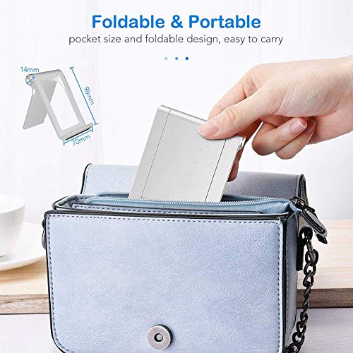 Cell Phone Stand Holder Desk Dock Compatible Phone X 8 7 6 Plus XS XR Max 6S 5,Pad Mini Pro Air, Samsung Galaxy S10 S9 S8 S7 Edge Plus S6, Adjustable Smartphone Holder for Desktop Foldable - Thumbnail 4