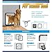 Dog Door for Screen Door 12x14 inch Doggy Door for Sliding Door Magnetic Door for Medium-Large Dogs and Cats Pet Door Passing Freely, Double-Sided Lockable