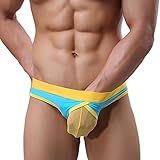 Binmer(TM)Sexy Mens Breathe Underwear Briefs Bulge Pouch Shorts Underpants (L, SkyBlue)