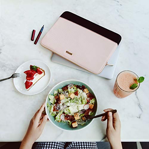 Comfyable Laptop Sleeve for 15 Inch MacBook Pro & Surface Book 2 - Water Resistant Cover Computer Case for Mac- Pink & Black - Thumbnail 6