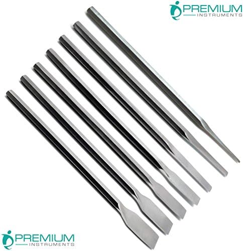 Dental Sheehan Straight Osteotomes 2mm,4mm,6mm,8mm,10mm,12mm,15mm Surgical 7 Pcs Instruments