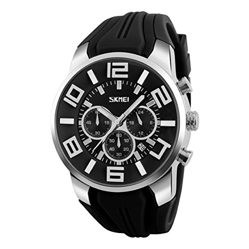 TIDOO Skemei Brand Soft&Comfortable Silicone Band Sport Wristwatches Unisex