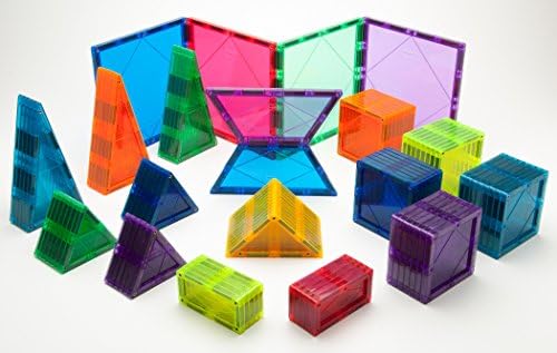 New And Improved Connectics Magnetic Play Tiles 3-D Tiles 100 Piece Set With Durable Carrying Case Educational, Inspirational, Recreational