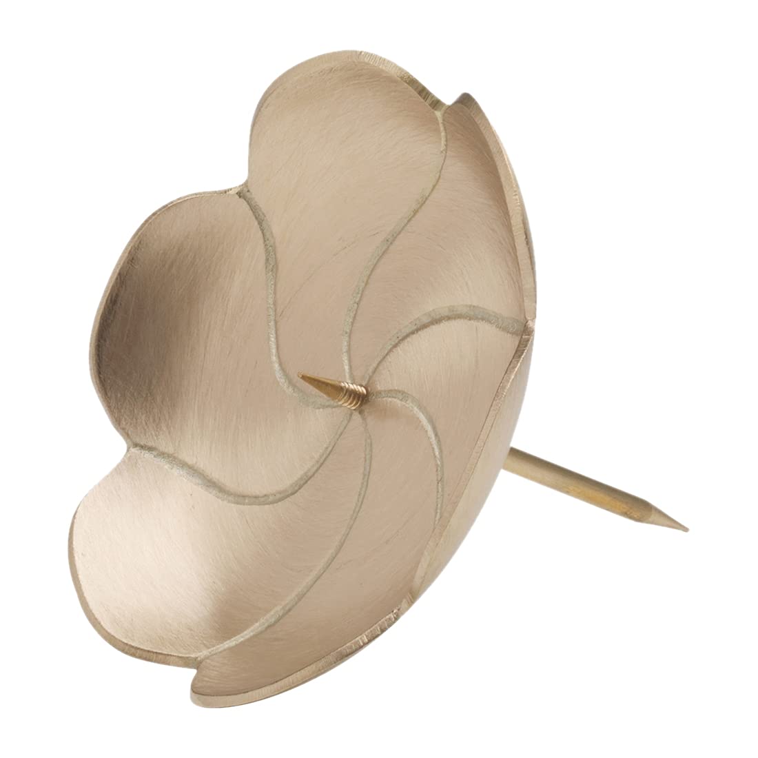 NKlaus Wreath Plate Lotos Ø10cm Brass gold matt Coaster Candle Holder Decorative Plate with Spike unscrewable 10650