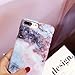 J.west Compatible with iPhone 8 Plus Case, Marble Design Bumper Slim TPU Soft Rubber Silicone Cover Anti-Scratch Thin Back Protective Phone Case for 7 Plus/8 Plus Pink