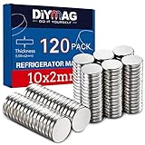 DIYMAG 120Pcs Refrigerator Magnets 10x2mm Premium