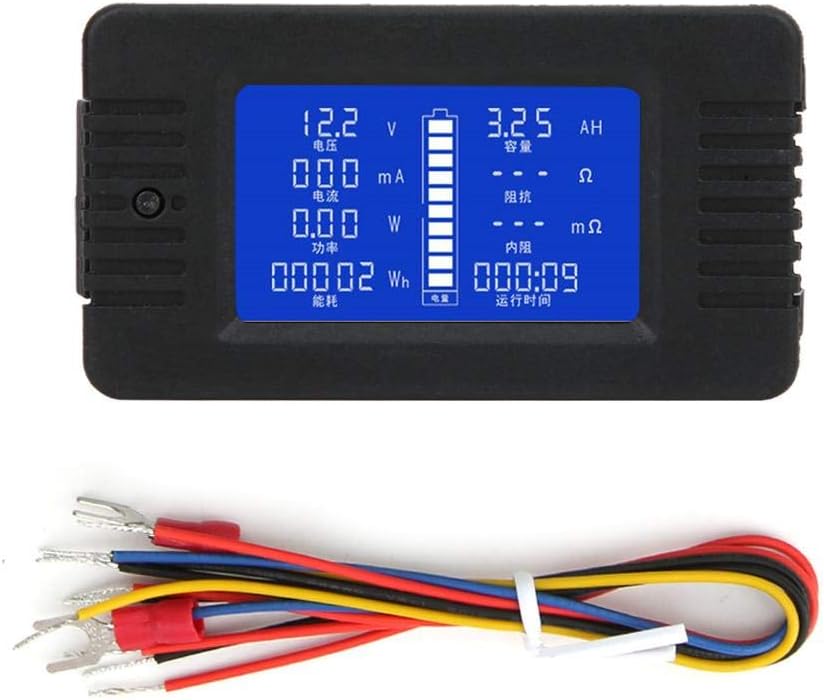 Fafeicy Pzem-015 Multifunctional Battery Meter, 2W Battery Tester, Voltage, Current, Power, Impedance, Capacity, 0-200V