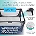Tri-fold Pack n Play Mattress Pad with Firm (for Babies) & Soft (Toddlers) Sides | Portable Foldable Playard Mattress, Playpen Mattress for Pack and Play Crib | Includes Carry Case