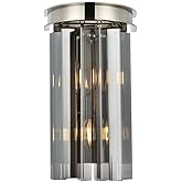 Elegant Lighting Sydney Collection 2-Light Wall Lamp with Royal Cut Silver Shade Crystals, Polished Nickel Finish
