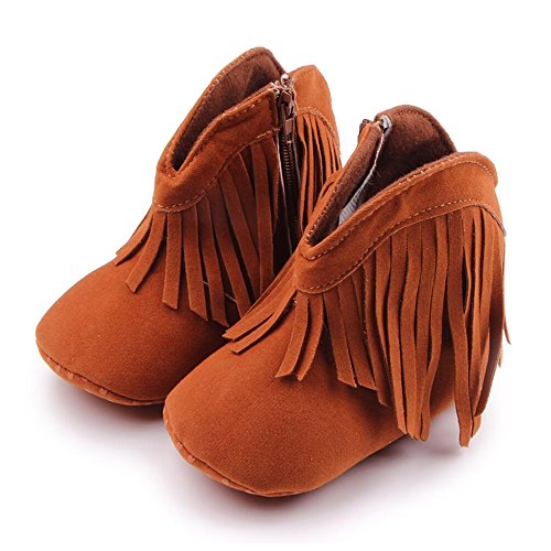 Baby Girls' Cowboy Tassel Boots Brown US 4
