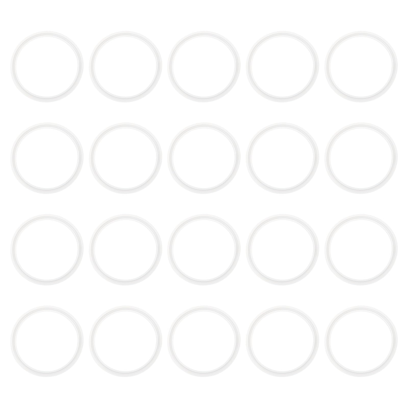 PATIKIL 20pcs Tri Clamps Gasket, 106mm OD 85mm ID Sanitary TC Tri Clamps Gasket Tri Pipe Silicone Ferrule Washers Tube Fittings O Ring Seal Gaskets for Dairy Brewing Winery Equipment