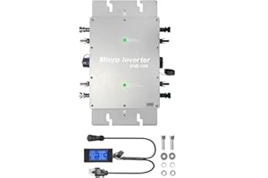 Y&H 1200W Solar Grid Tie Micro Inverter with AC Data Monitoring Display Screen Waterproof IP65 MPPT DC28-50V PV Input AC80-160V Output for 36V Solar Panel