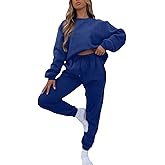 Alunzoem Jogger Sets for Women 2 Piece Sweatsuit Outfits Long Sleeve Pullover Sweatshirt Pants Set Tracksuit