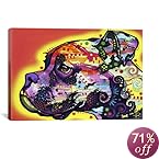 iCanvasART Profile Boxer by Dean Russo Canvas Art Print, 26 by 18-Inch