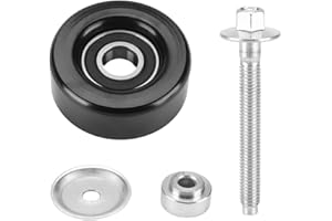 Drive Belt Idler Pulley with Bolt 17mm 0.67" Insert Dust Shield Retainer Spacer - Compatible for Mazda 3 5 6 MX-5 CX-7 - Repl