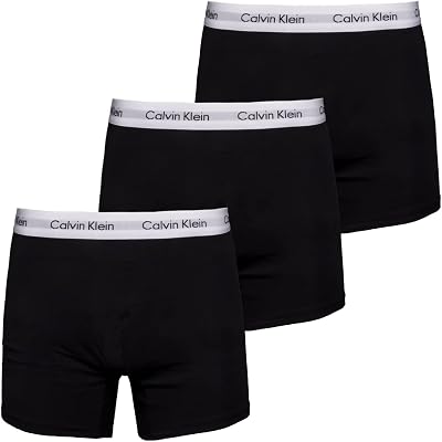 Boxer Uomo Confezione da 3 Elasticizzati, Nero (Black), XL