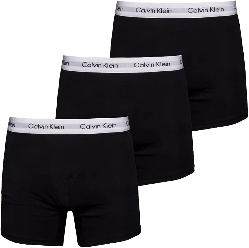 Boxer Uomo Confezione da 3 Elasticizzati, Nero (Black), XL