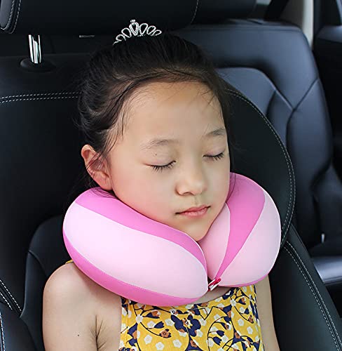 Kids Neck Travel Pillow for Car Seats Neck Chin Support Pillow Cushion Soft Car Stroller Headrest Comfortable Toddler Children Neck Pillow Stop Kid's Head Falling Forward for Sleep in Aeroplane Auto