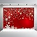 7x5ft Red Winter Photography Backdrops Customized Snowflake Photo Studio Background Props Christmas
