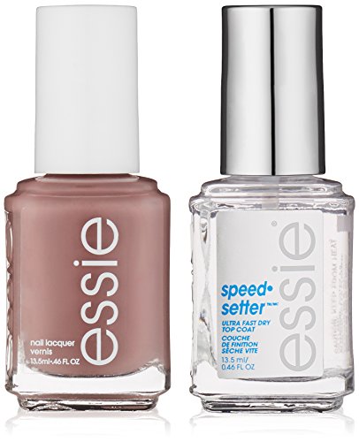Essie speed.setter top coat & nail polish kit, clot…