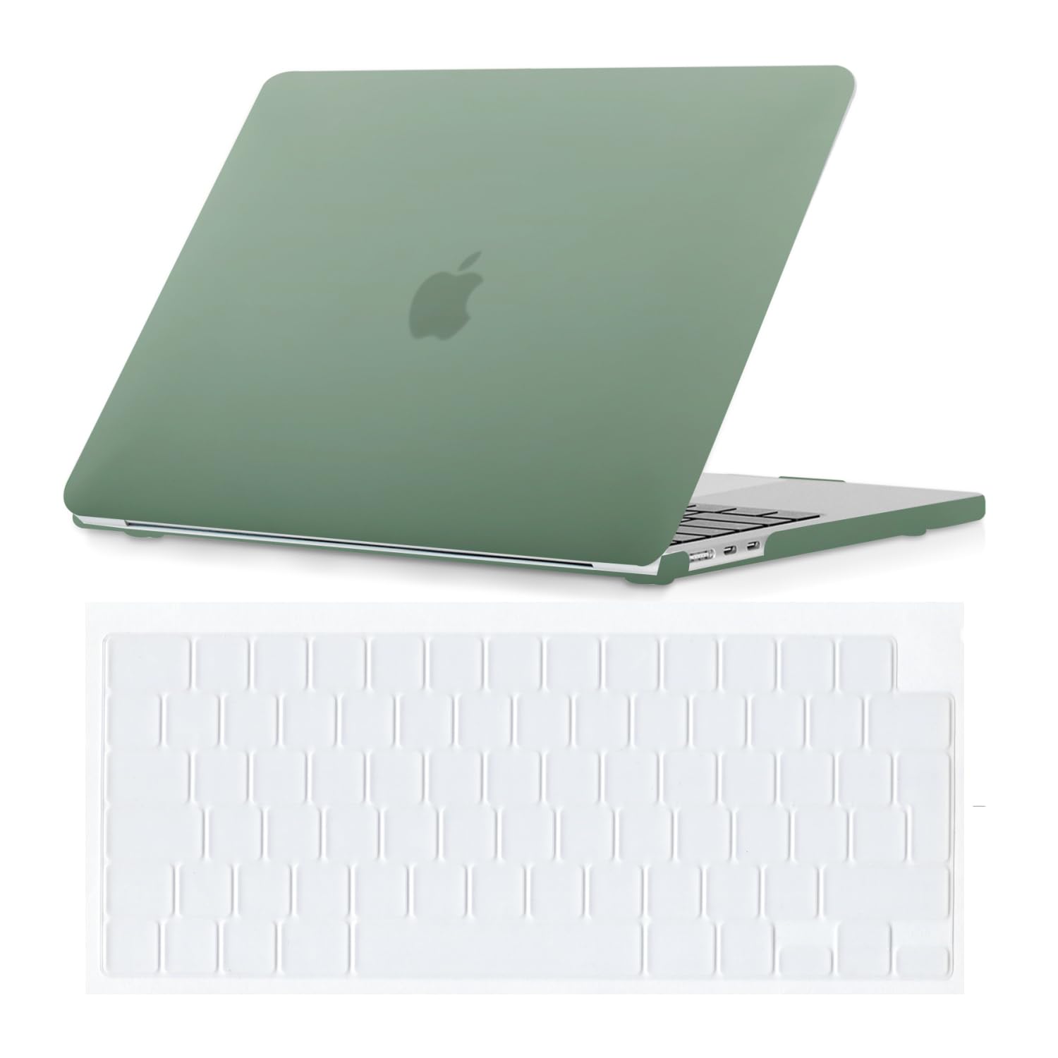 Se7enline Compatible with MacBook Air 15 inch M4 M3 M2 Case 2025 2024 2023 for Mac Air 15.3 inch Model A2941/A3114/A3241 Matte Finish Laptop Hard Shell Case with Keyboard Cover Skin,Midnight Green
