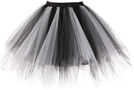 Rhumen Girls's Short Vintage Short Tulle Petticoat Skirts Tutu Ballet Bubble Tutu Underskirt. (Mix Color 2)