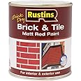 Rustins Quick Dry Brick & Tile Matt Red Paint 250ml - Single Pack