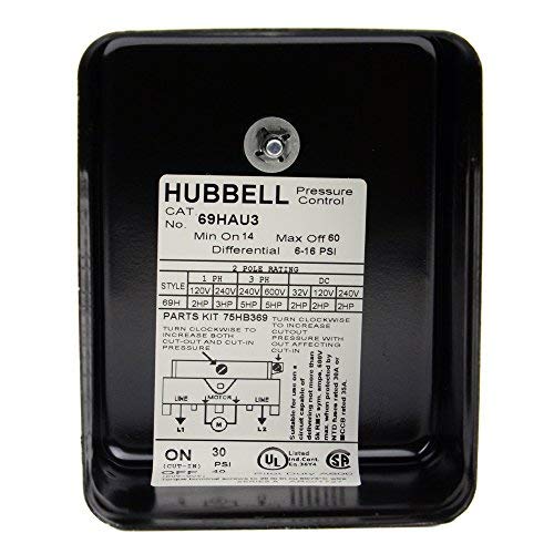 100125 psi Factory Setting Cut In/Cut Out Pressure Midwest Control