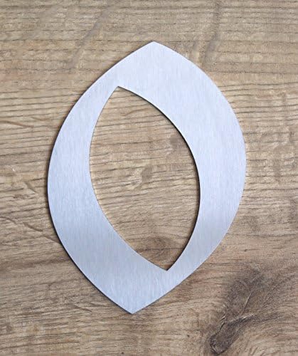 COBBLER House number 0, brushed stainless steel, type 2, 7 inch