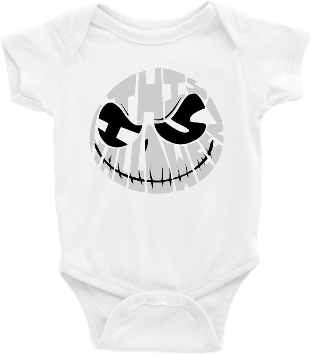 Jack Nightmare Before Christmas Face Short Sleeve Unisex Onesie