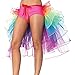 Women Girls Layered Rainbow Tutu Skirt with Adjustable Ribbon for Dancing Banquet Carnival Cosplay Party and Celebration, Costume One Size