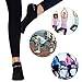 Rbenxia 4 Pair Silicone Dot Cotton Non Slip Skid Yoga Pilates Socks with Grips Cotton for Women Full Toe Low Cut Non Skid Barre Socks for Studio Hospital Sports Fitness Training One Size