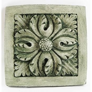 Amazon.com : Flower Concrete Wall Plaque Outdoor Decorative Hanging